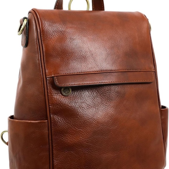 Leather Bag Time Resistance Backpack Purse - Picture 10 of 11